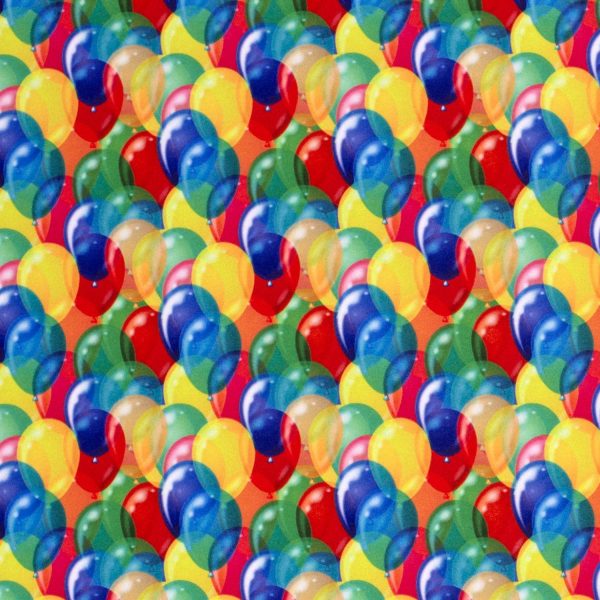 Fasching Polyesterstoff Luftballons | multicolor