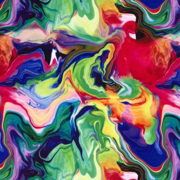 Fasching Polyesterstoff Abstrakt | multicolor