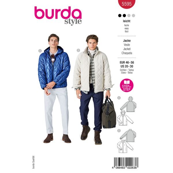 Jacken, Burda 5595 Papierschnittmuster | 46 - 56