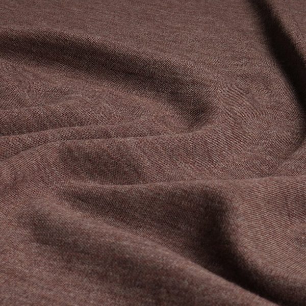 Merino Jersey 100 % Wolle | braun meliert